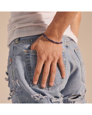 Men's Sterling Silver Heishi Bracelet