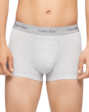 Shop Calvin Klein Ultra Soft Modal Modern Trunks In Grey Heather