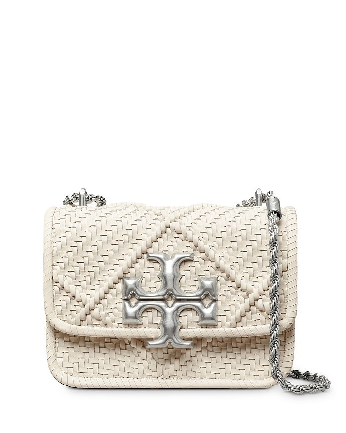 Tory Burch Eleanor Woven East West Small Convertible Shoulder Bag