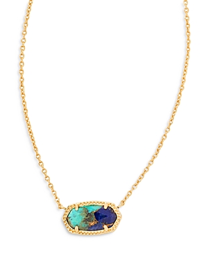 Kendra Scott Elisa Birthstone Pendant Necklace In Bronze Vein Lapis