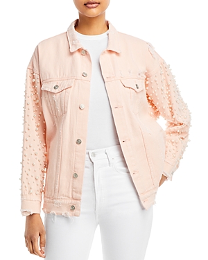 Sunset & Spring Embellished Denim Jacket - 100% Exclusive In Pink