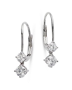 Bloomingdale's - Diamond Double Drop Earrings in 14K White Gold, 1.0 ct. t.w. - 100% Exclusive