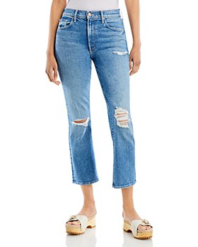 MOTHER - The Insider High Rise Ankle Bootcut Jeans in Bloom And Doom