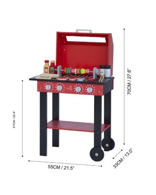 Kids Little Help Wood Backyard BBQ Red Play Kitchen - Ages 3+