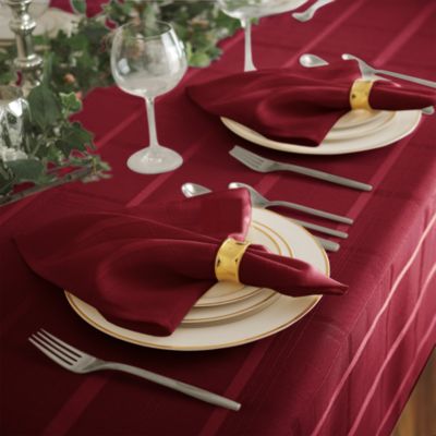 Elegance Plaid Damask Napkins, Set of 4