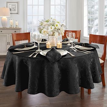 Elrene Home Fashions - Caiden Elegance Damask Round Tablecloth, 70" x 70"