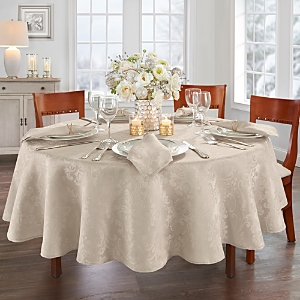 Villeroy & Boch Elrene Caiden Elegance Damask Oval Tablecloth, 60 X 84 In Taupe