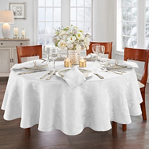 Villeroy & Boch Elrene Caiden Elegance Damask Oval Tablecloth, 60 X 84 In White