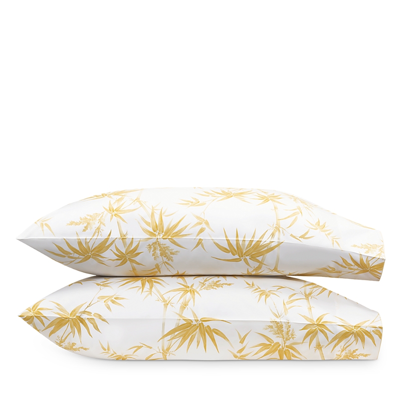 Matouk Dominique King Pillowcases, Pair In Lemon