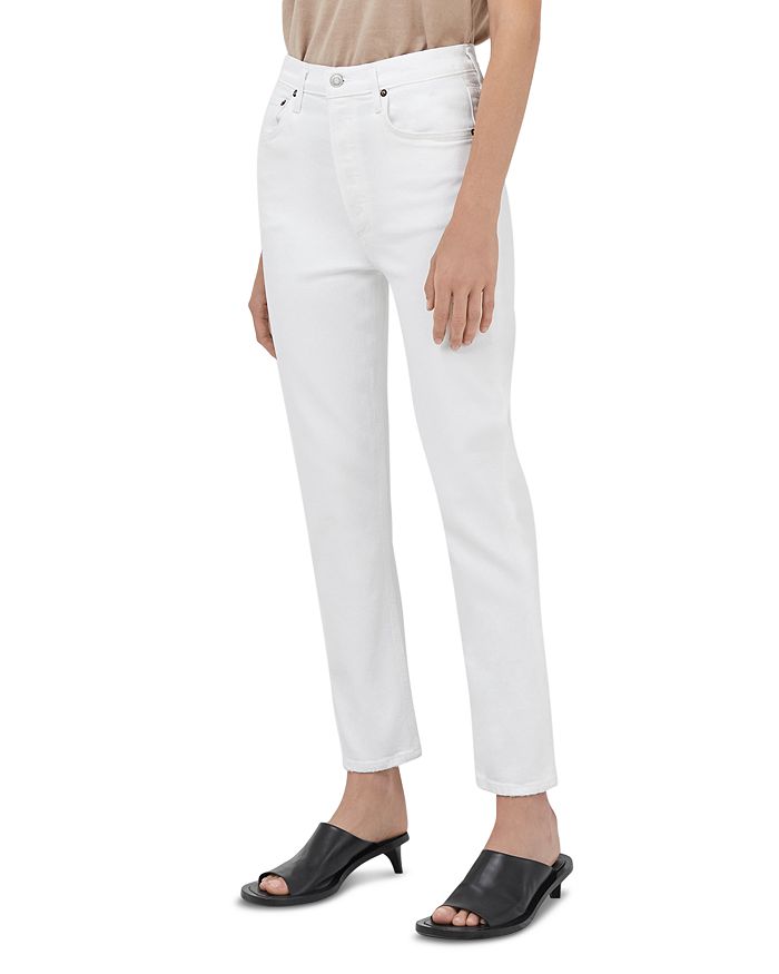 Bloomingdales Women Clothing Jeans High Waisted Jeans Riley High Rise Cotton Straight Jeans 
