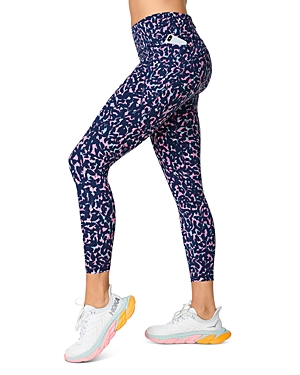 Sweaty Betty Power Pocket Workout Leggings In Blue Job Print