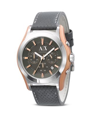 A|X Armani Exchange - Rose Gold Plated Round Dial Watch, 45 mm