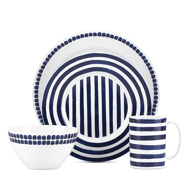Kate Spade New York Charlotte Street East 4-piece Place Setting In Navy North