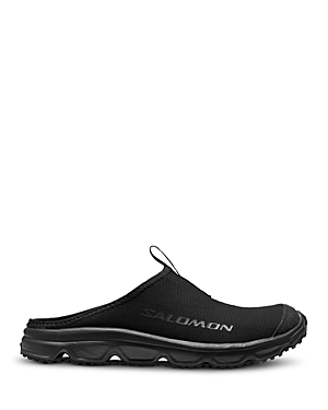 Salomon Rx Slide 3.0 Suede-trimmed Mesh Slip-on Sneakers In Black