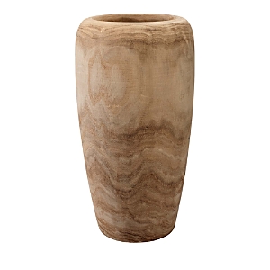 Shop Jamie Young Ojai Wooden Vase In Brown