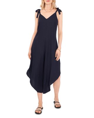 VINCE CAMUTO Tie Strap Linen Jumpsuit 
