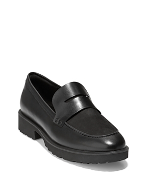 Cole Haan Women's Geneva Slip On Penny Loafer Flats In Black