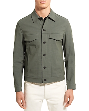 THEORY RIVER STRETCH NEOTERIC TWILL TRUCKER JACKET