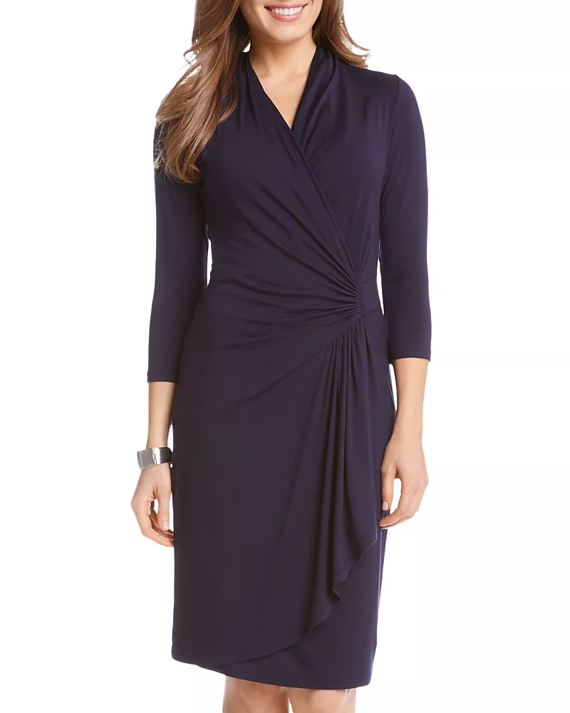 Karen Kane Cascade Faux Wrap Dress