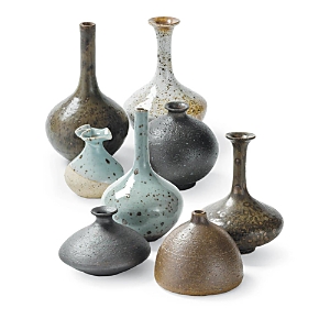 Regina Andrew Design Design Porcelain Bud Vases, Set Of 8 In Brown