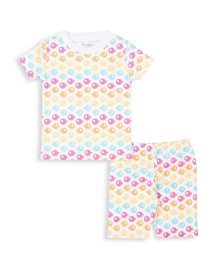 Kissy Kissy Girls' Cotton Rainbow Fish Shorts Pajama Set Baby