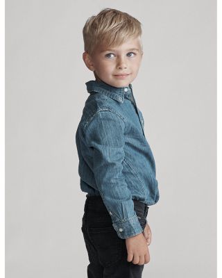 Ralph Lauren Boys' Denim Button-Down Shirt - Little Kid, Big Kid