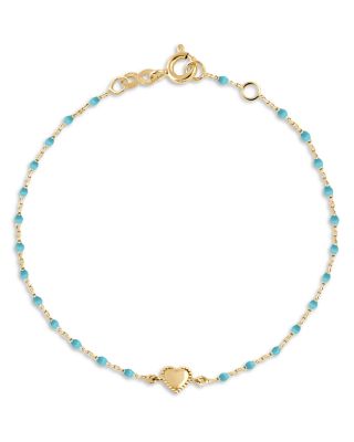 Gigi Clozeau - Resin & 18K Yellow Gold Lucky Heart Pendant Bracelet