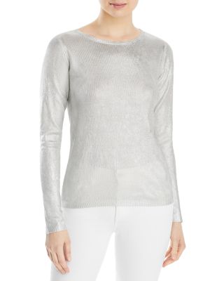 Majestic Filatures Metallic Silk Knit Sweater | Bloomingdale's