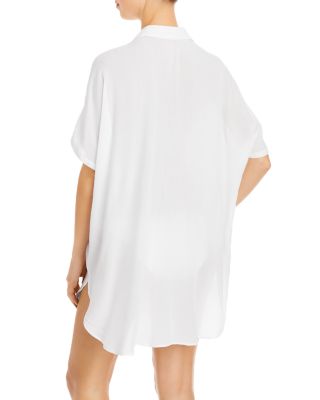 Button-Down Swim Cover Up Tunic - Exclusive