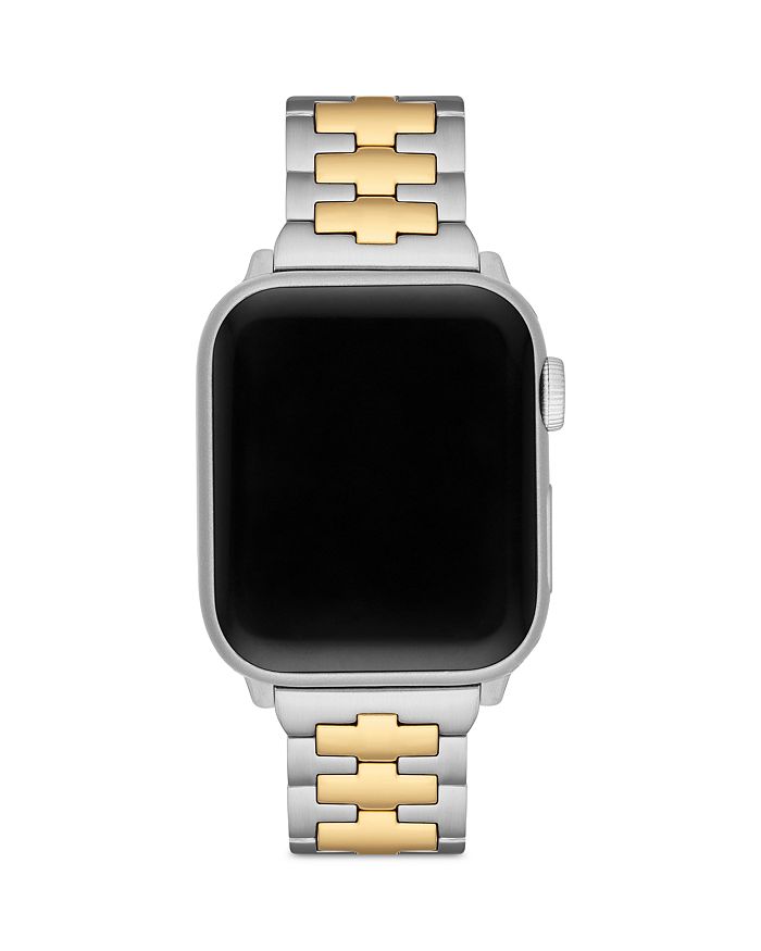 Tory Burch - Apple Watch&reg; Reva Two Tone Stainless Steel Bracelet, 38mm/40mm