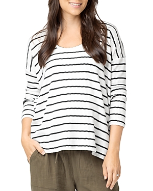 Shop Nom Maternity Cannes Maternity Sweater In Stripe