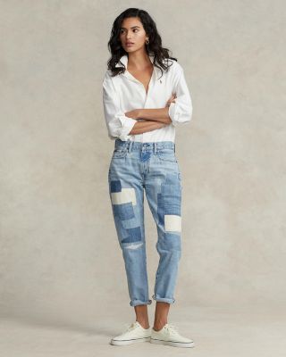 Ralph Lauren Avery Patch Boyfriend Jeans in Louisa Wash