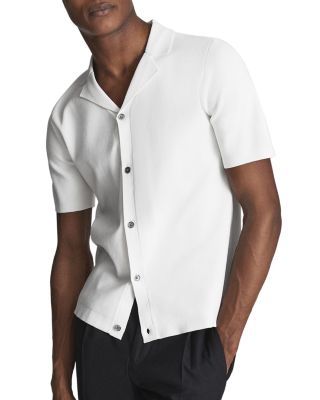 REISS Chico Short Sleeve Cuban Collar 