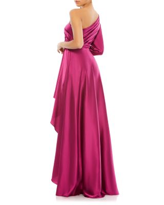 High Low One Shoulder Flowy Gown