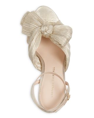 Women's Natalia Pleated Platform High Block Heel Sandals