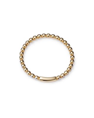 14K Yellow Gold Polished Bead Band