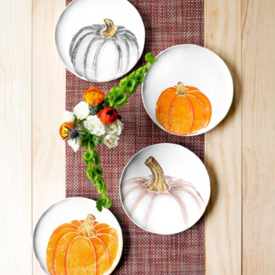 Pumpkins Assorted Salad Plates, Set of 4
