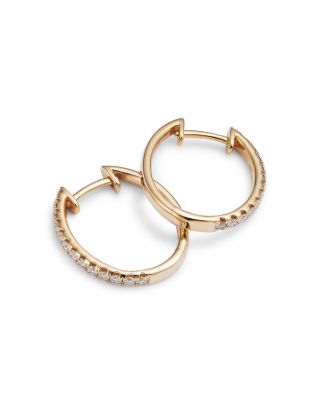 Diamond Hoop Earrings in 14K Yellow Gold, 0.40 tcw  