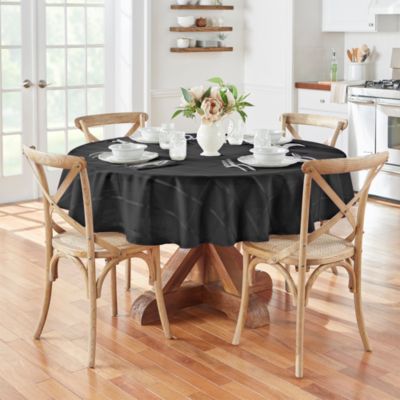 Elrene Home Fashions - Elegance Plaid Jacquard Round Tablecloth, 90" x 90"