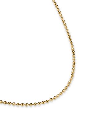 18K Yellow Gold Ball Chain, 16"
