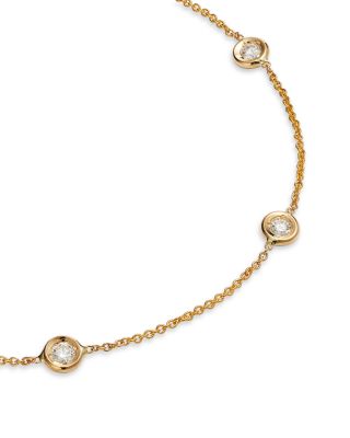 18K Gold Five Station Bracelet with Diamonds