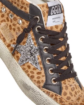 Golden Goose Women's Mid Star Giraffe Print Real Calf Hair