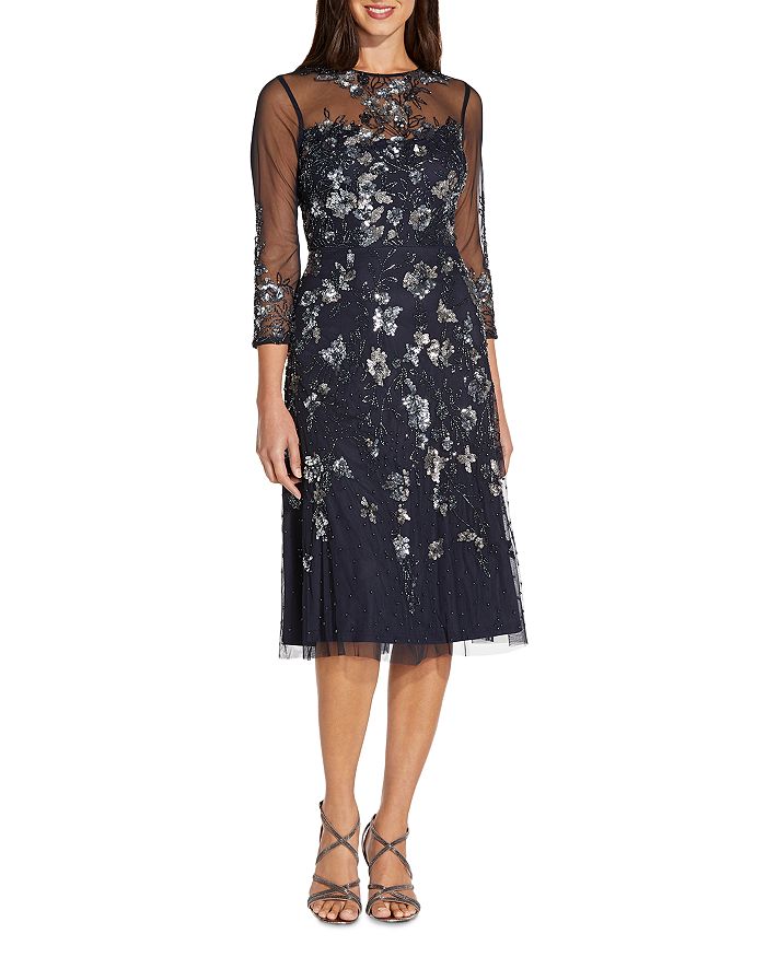 Adrianna Papell Embellished Cocktail Dress | Bloomingdale's