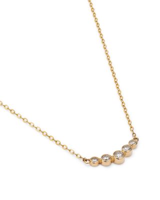 Diamond 5 Stone Graduated Pendant Necklace in 14K Yellow Gold, 0.25 tcw&amp;nbsp;- Exclusive