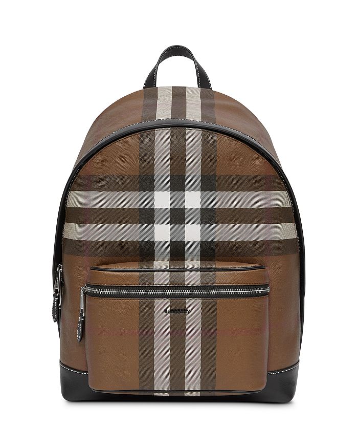 Burberry - Check & Leather Backpack
