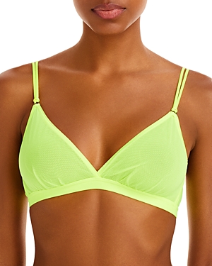 Shop Cosabella Soire Mesh Bralette In Neon Yellow