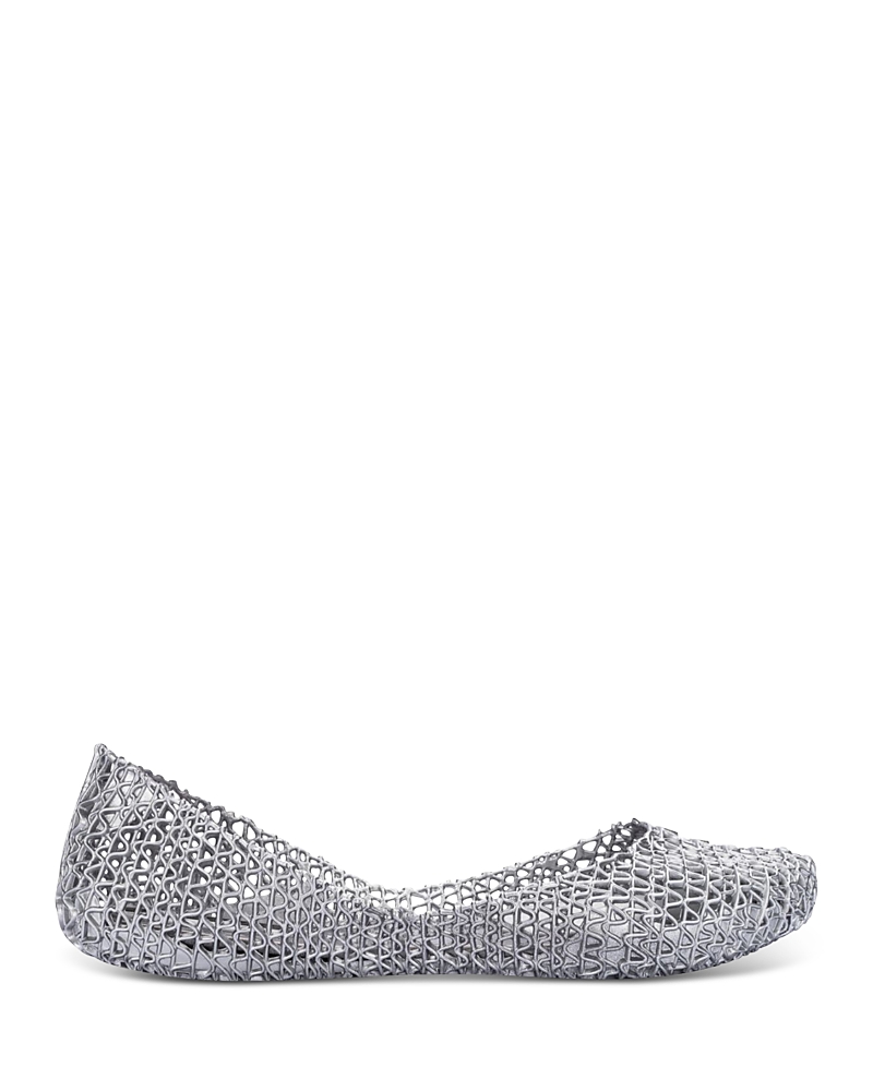 Melissa Women's Campana Papel Flats - Silver In Silver