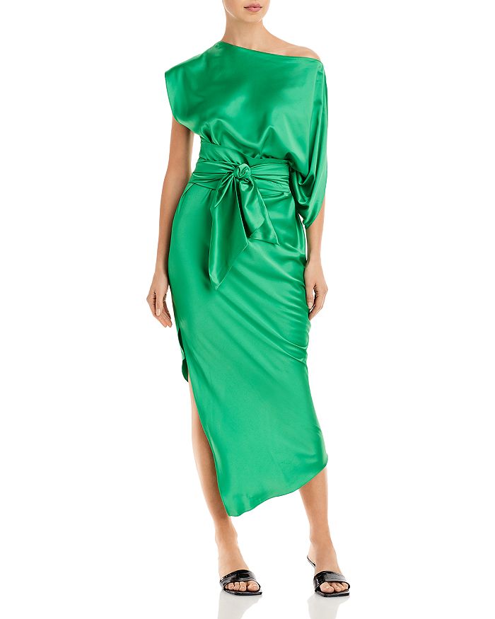 Bloomingdales Women Clothing Dresses Asymmetrical Dresses Mariah Tie Waist Asymmetric Midi Dress 