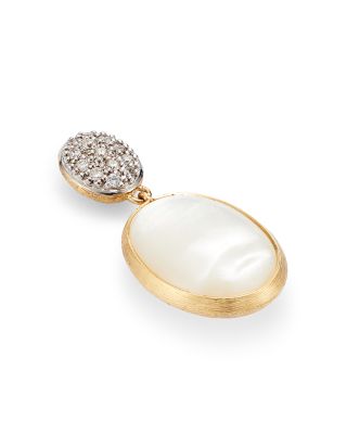 18K Two Tone Gold Siviglia Pav&eacute; Diamond & Mother Of Pearl Drop Earrings - 150th Anniversary Exclusive