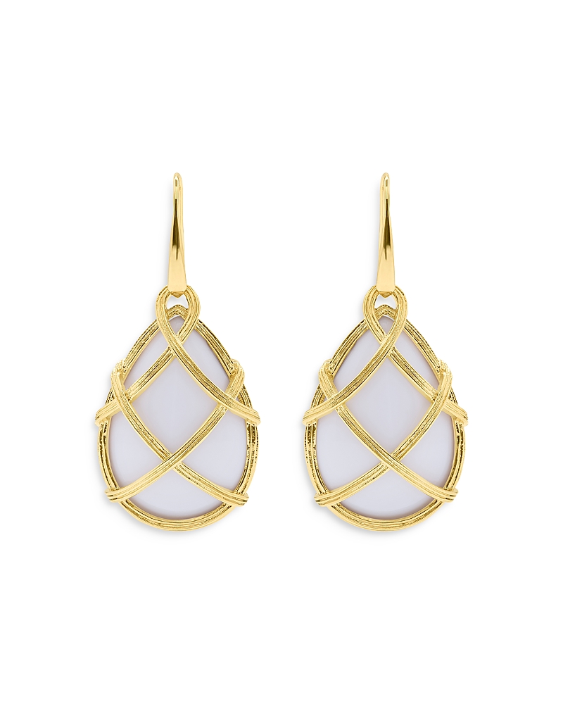 Capucine De Wulf Earth Goddess Drop Earrings In White/gold